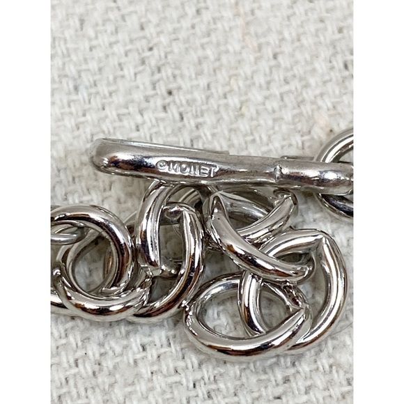 Monet 5 strand Faux Pearl Necklace silver tone hardware - Picture 5 of 6